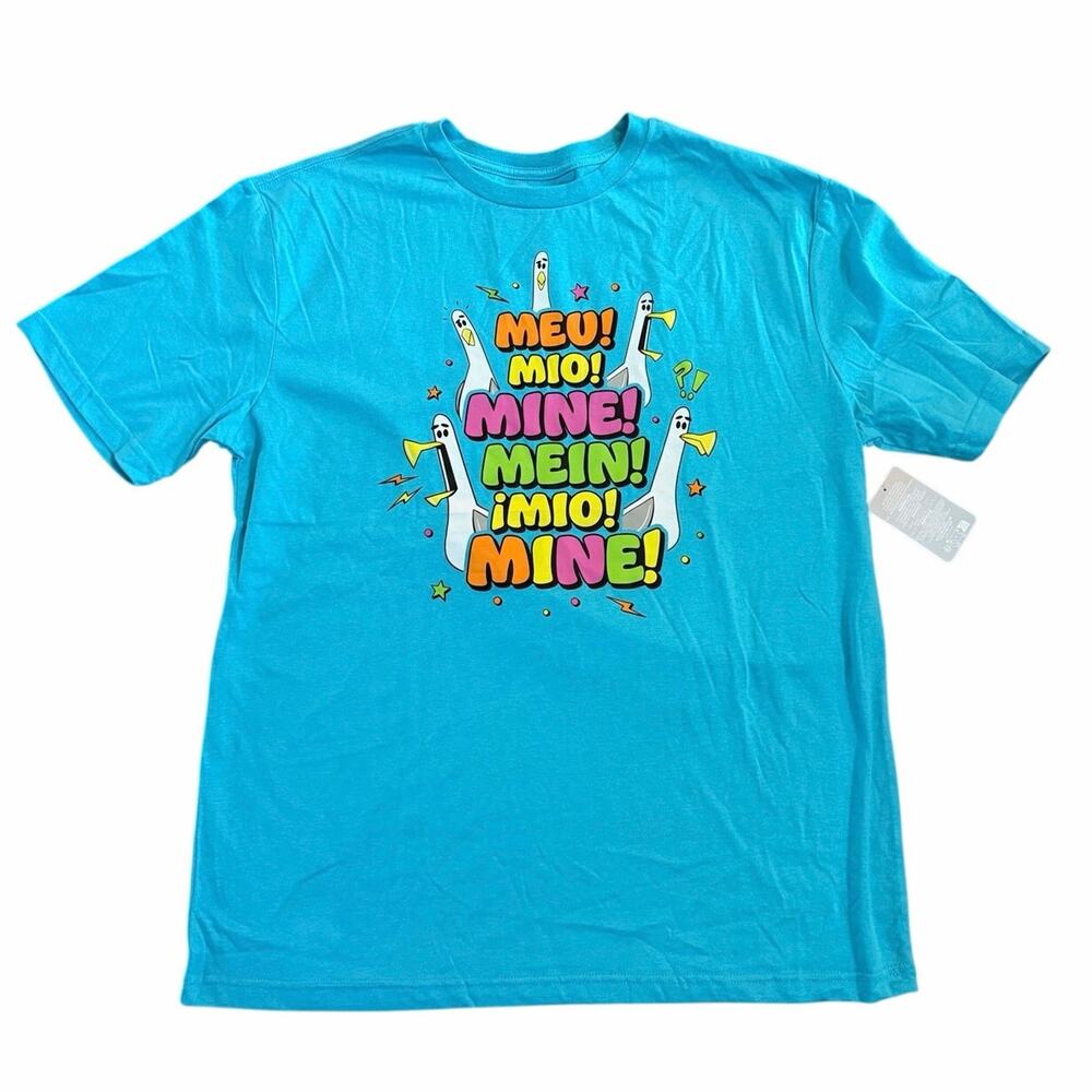 Disney Adult Shirt - Finding Nemo Seagulls Mine Mine Mine- Large